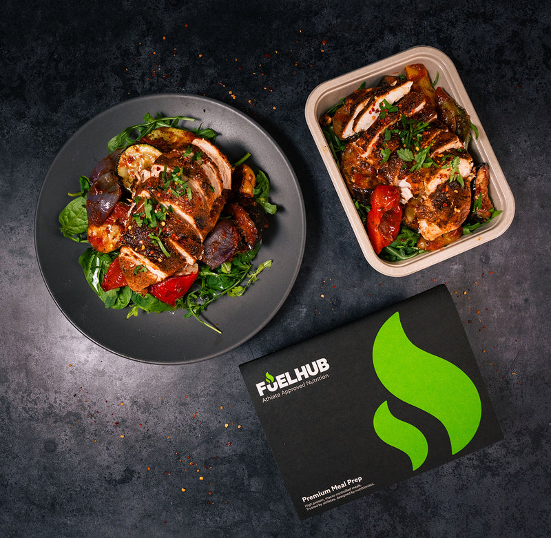 Mediterranean Chicken with Roasted Ratatouille, Spinach & Rocket
