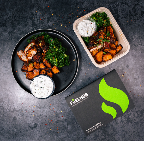 Peri Chicken with Roasted Butternut Squash, Kale & Tzatziki