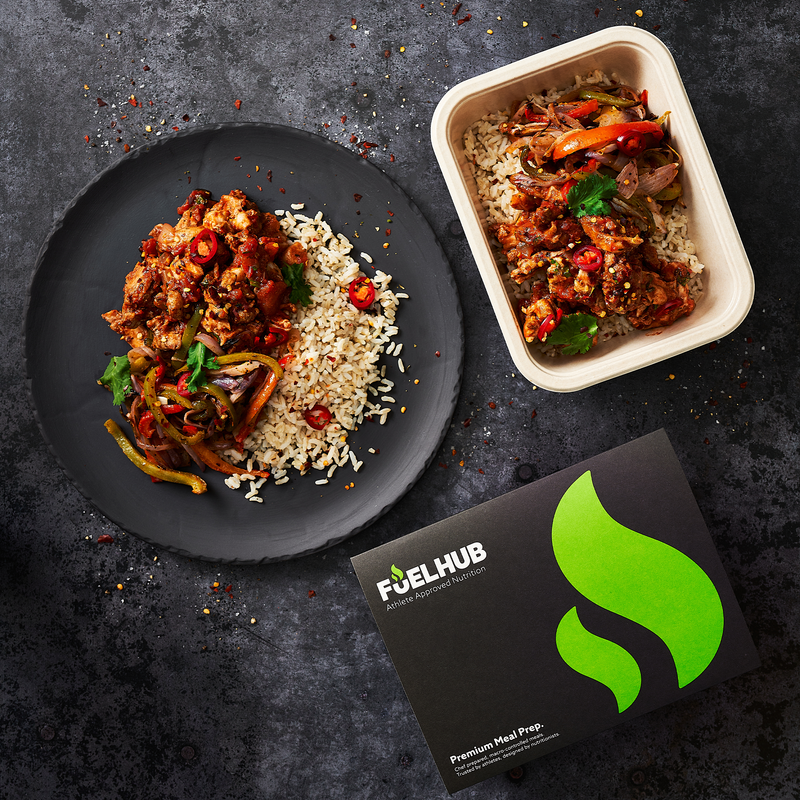 Fajita Chicken with Wholegrain Rice, Mixed Beans & Cajun Veg