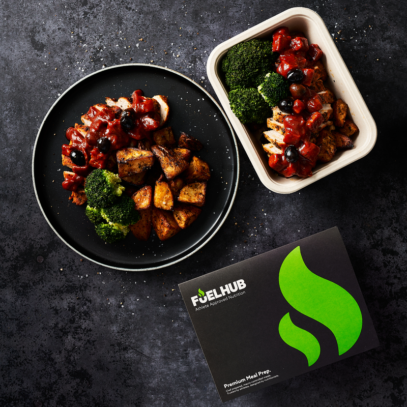 Spanish Chicken with Chorizo, Olives & Patatas Bravas