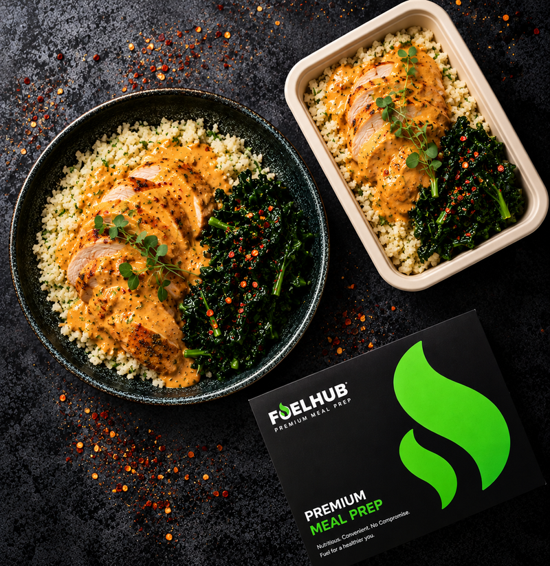 Creamy Thai Chicken Curry & Cauli Rice with Asian style greens