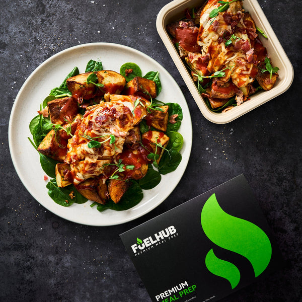 Hunters BBQ Chicken with Roast Potatoes & Spinach