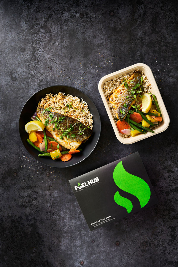 Smokey Sea Bass with Wholegrain Rice & Quinoa, Roasted Veg & a Lemon Honey Soy Dressing