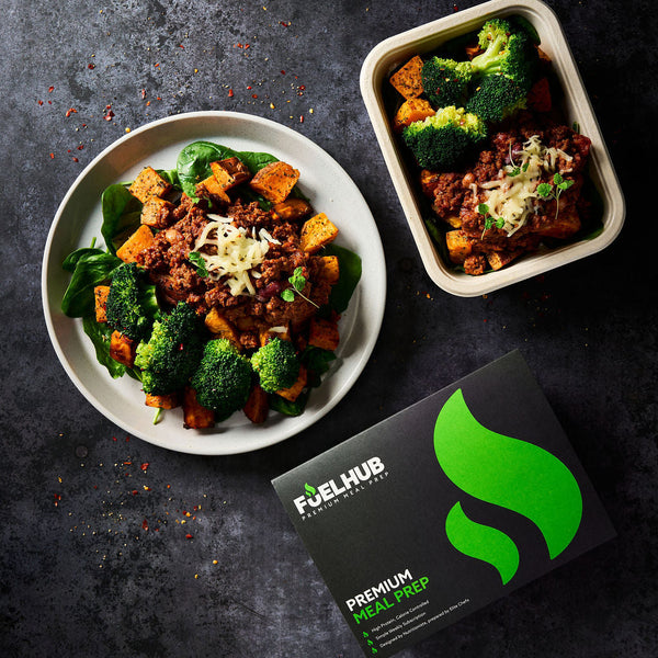 Beef Chilli with sweet potato, broccoli & cheddar cheese