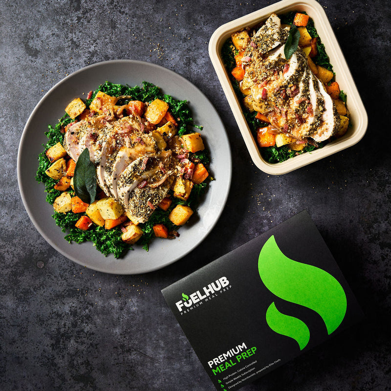 Sage Roasted Chicken with roasted roots, kale, onion gravy & a herb crumb