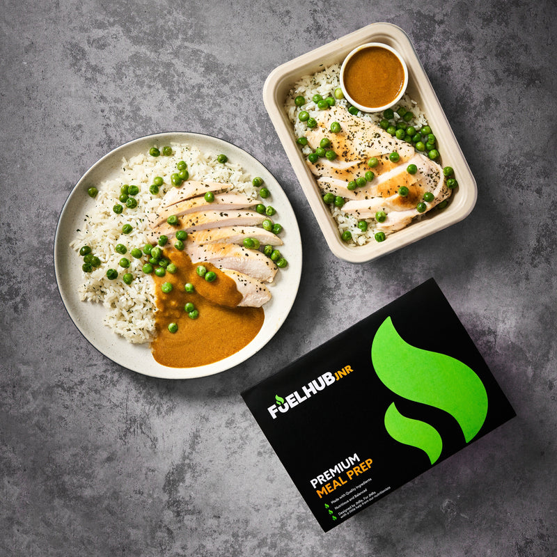Chicken Katsu with rice & peas