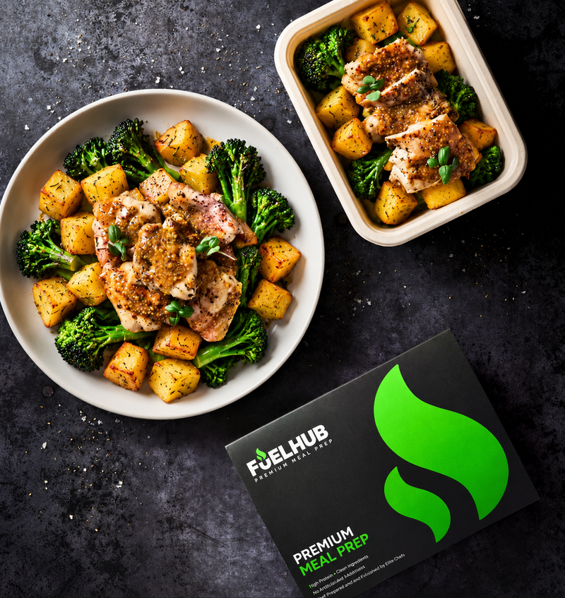 Maple & Mustard Chicken Thigh with parmentier potatoes & broccoli