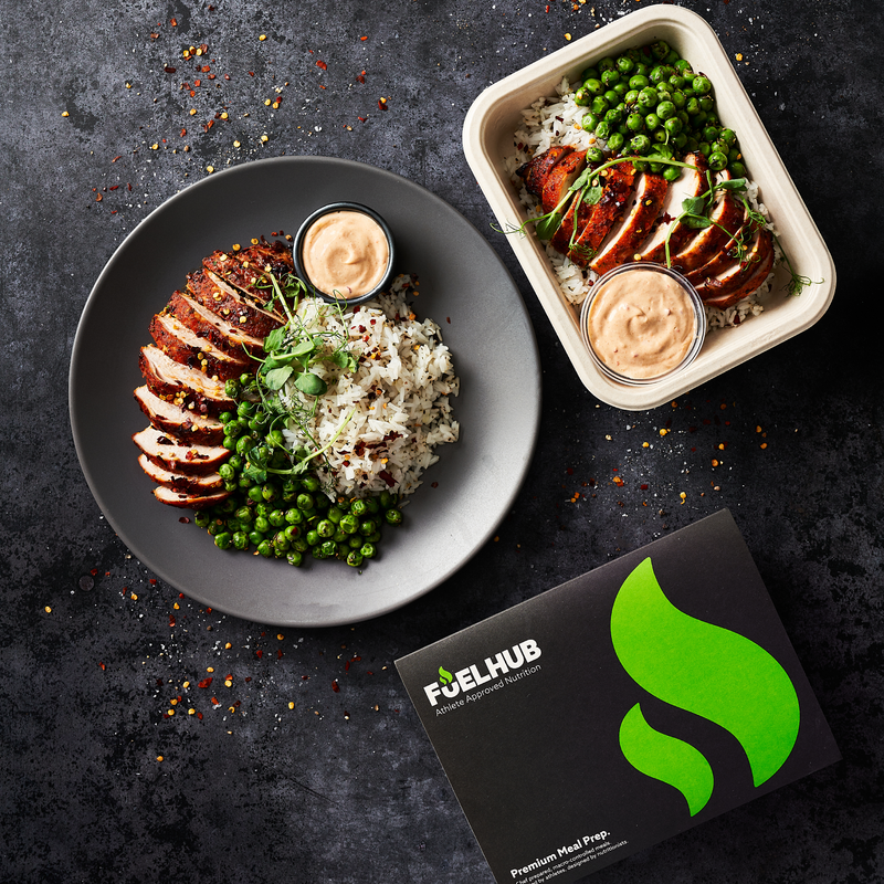 Peri Chicken with Lemon & Herb Rice, Chilli Minted Peas & Peri Dip