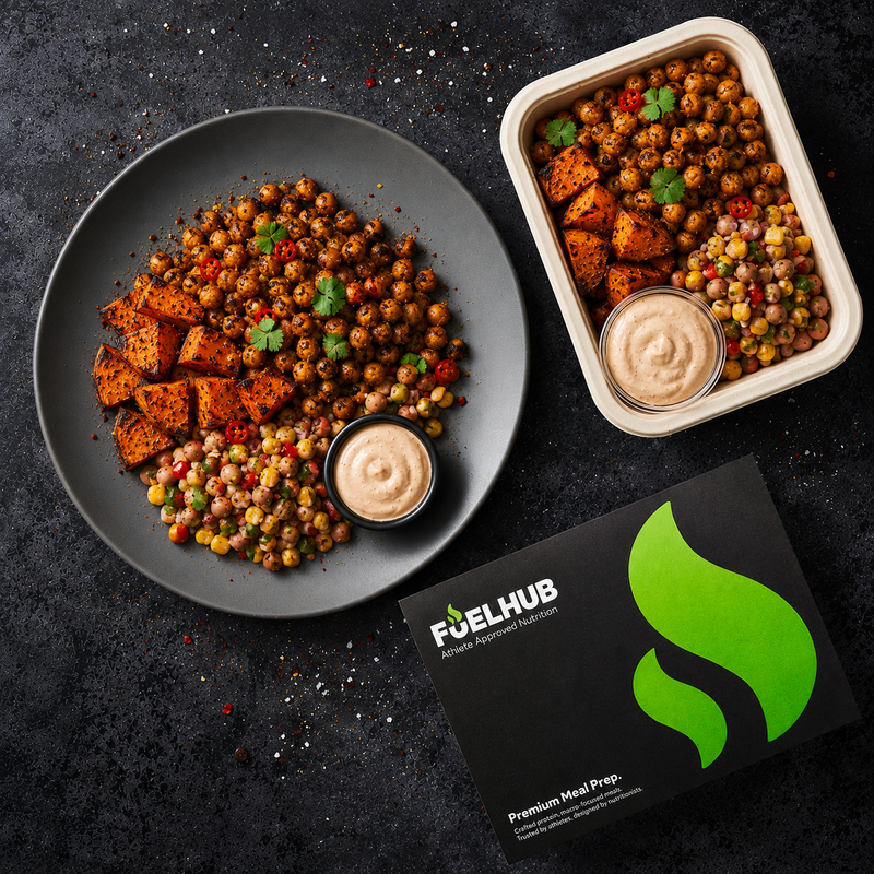 Smoky Chipotle Chickpeas with Roasted Sweet Potato & Cowboy Salad